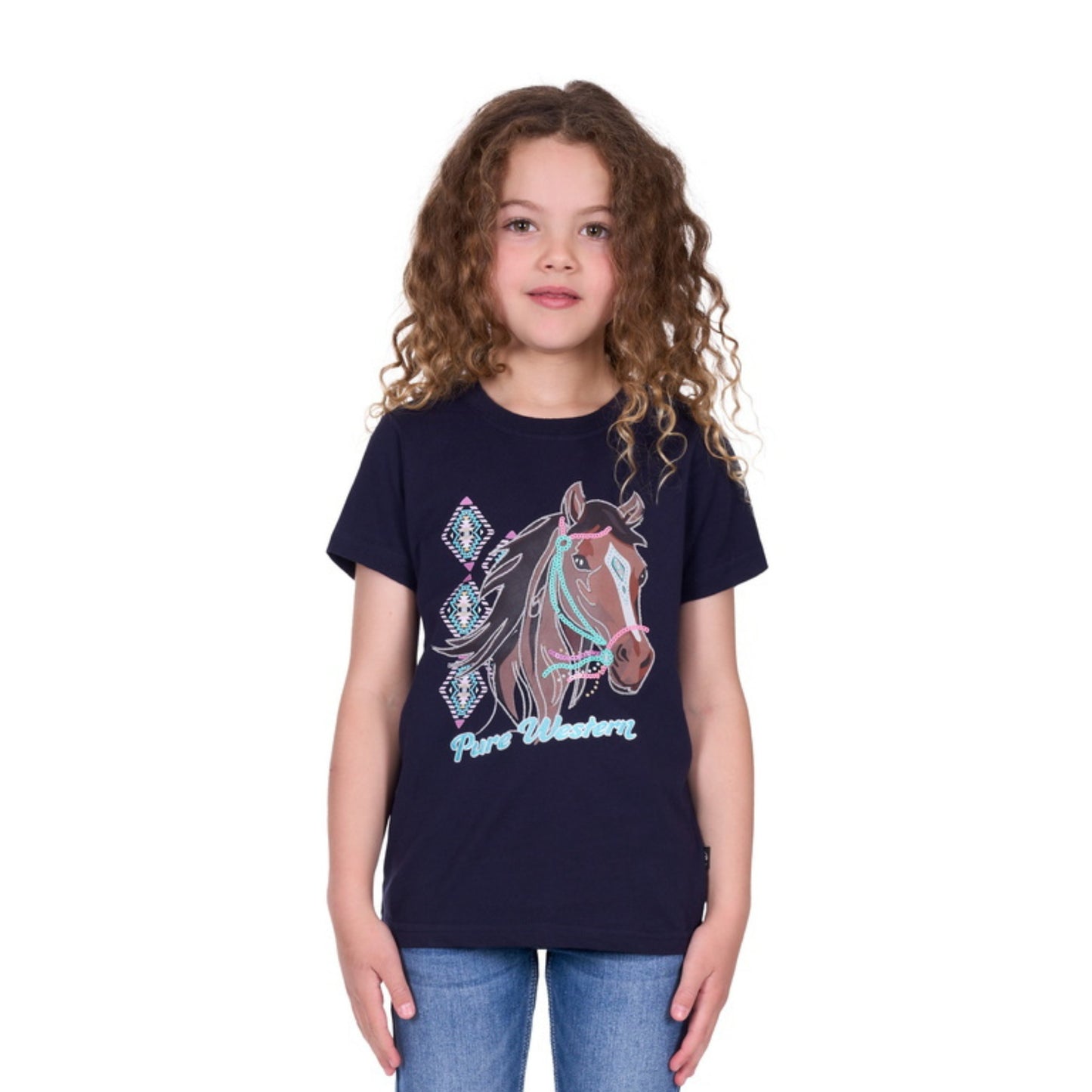 Pure Western Girls Ashlyn Short Sleeve Tee - EQ Saddlery