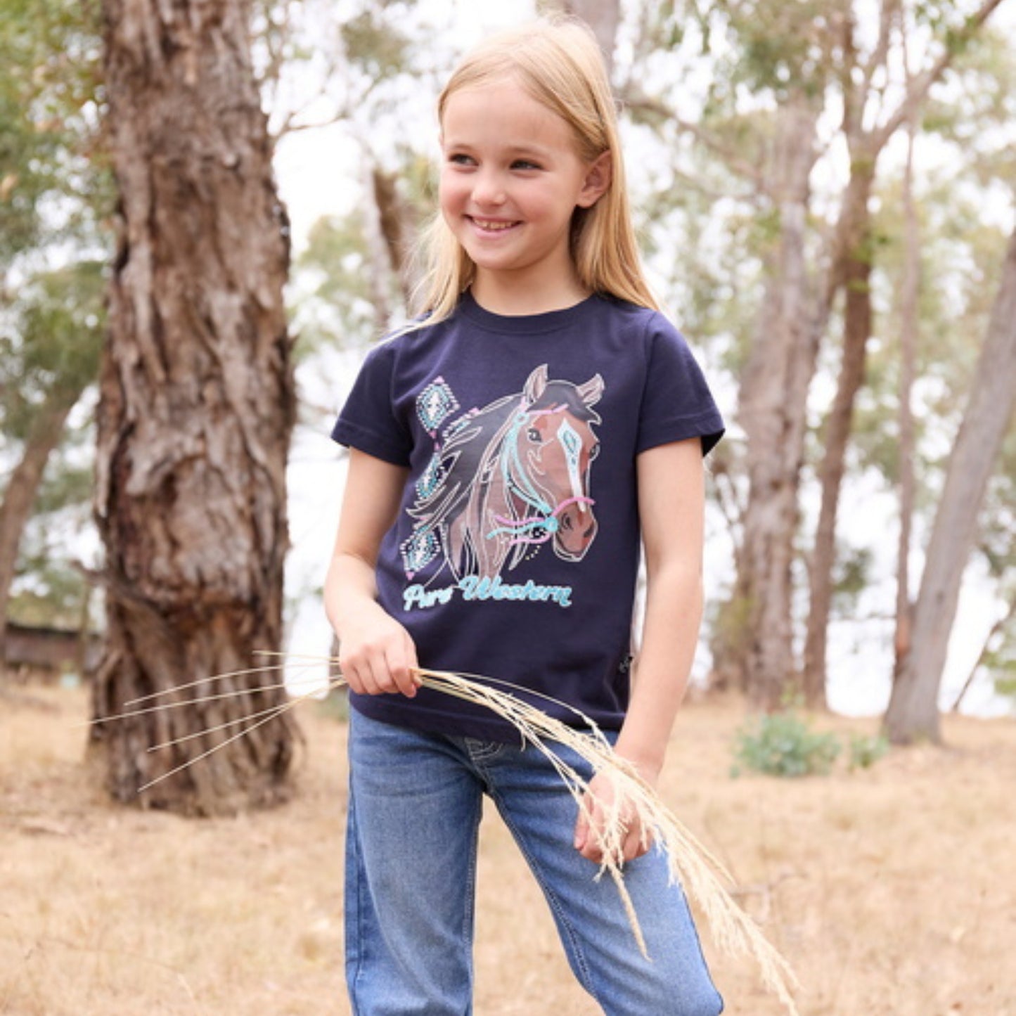 Pure Western Girls Ashlyn Short Sleeve Tee - EQ Saddlery