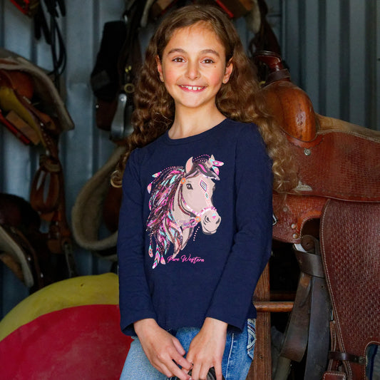 Pure Western Girls Kit Long Sleeve Tee - EQ Saddlery