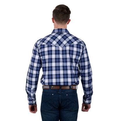 Pure Western Mens Mitchell Check Western Long Sleeve Shirt