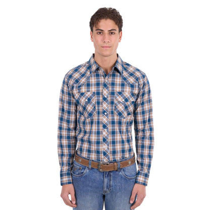 Pure Western Mens Todd Check Western Long Sleeve Shirt