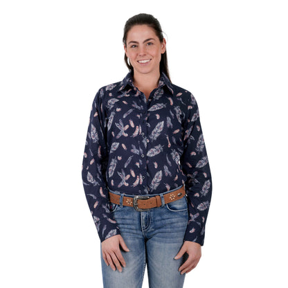 Pure Western Womens Alaya Print Long Sleeve Shirt - EQ Saddlery