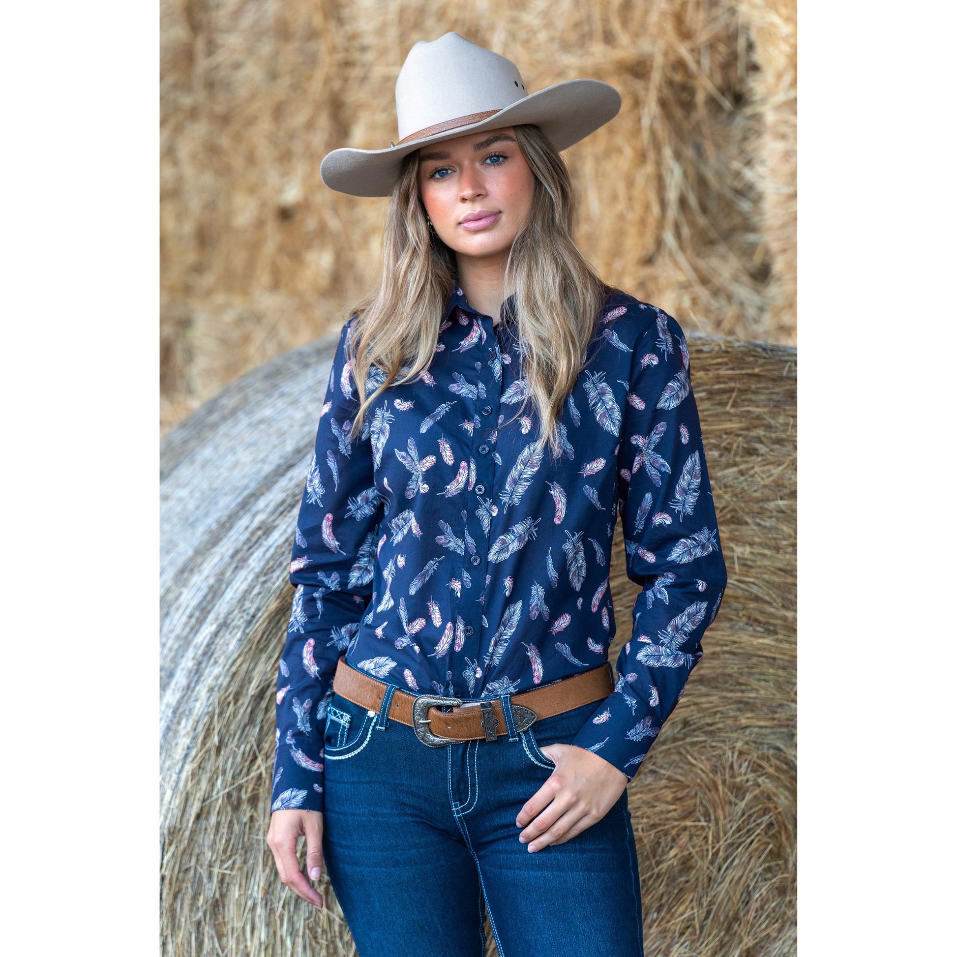 Pure Western Womens Alaya Print Long Sleeve Shirt - EQ Saddlery