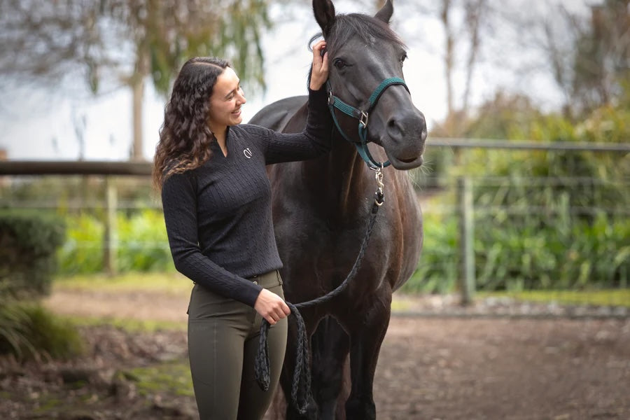QJ Riding Wear Luci V Neck Knit - EQ Saddlery