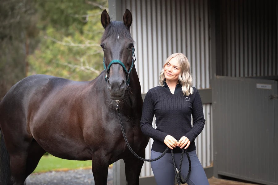 QJ Riding Wear Luci V Neck Knit - EQ Saddlery