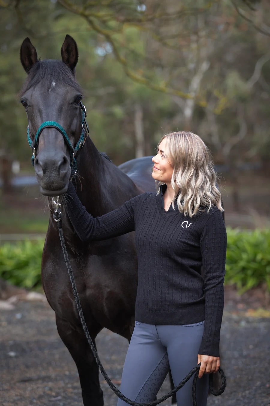 QJ Riding Wear Luci V Neck Knit - EQ Saddlery