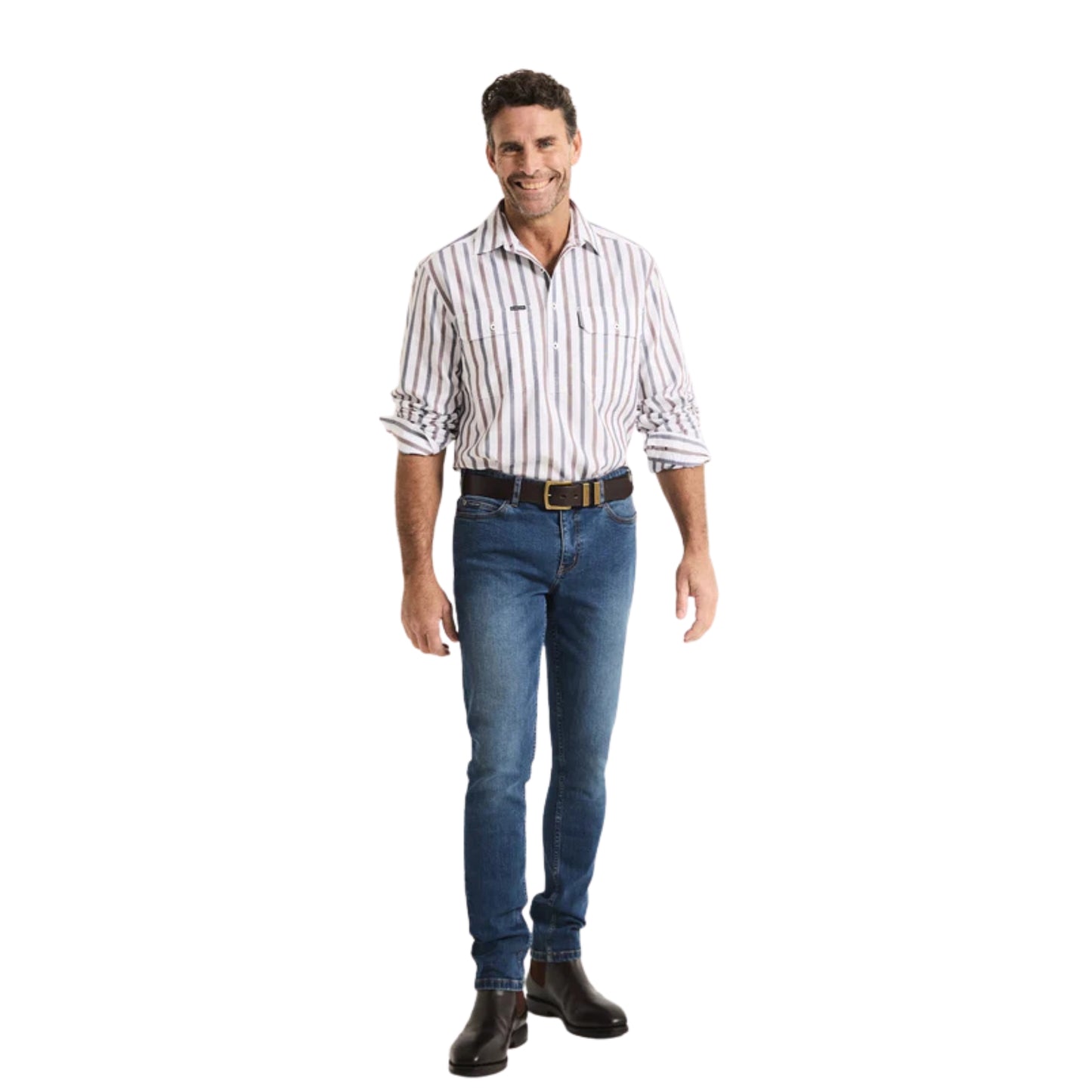 RB Sellars Mens Amaroo Full Button Long Sleeve Shirt