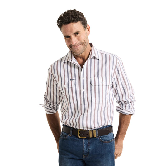 RB Sellars Mens Amaroo Full Button Long Sleeve Shirt