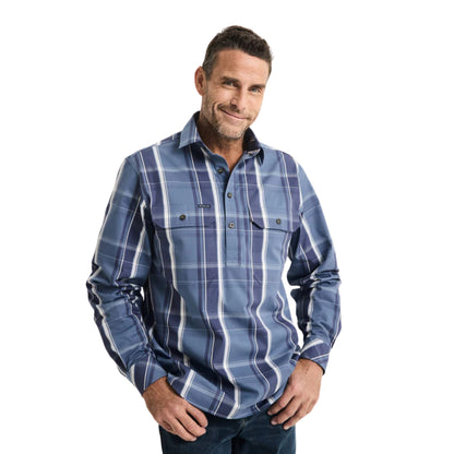 RB Sellars Mens Burton Half Button Long Sleeve Limited Edition Workshirt