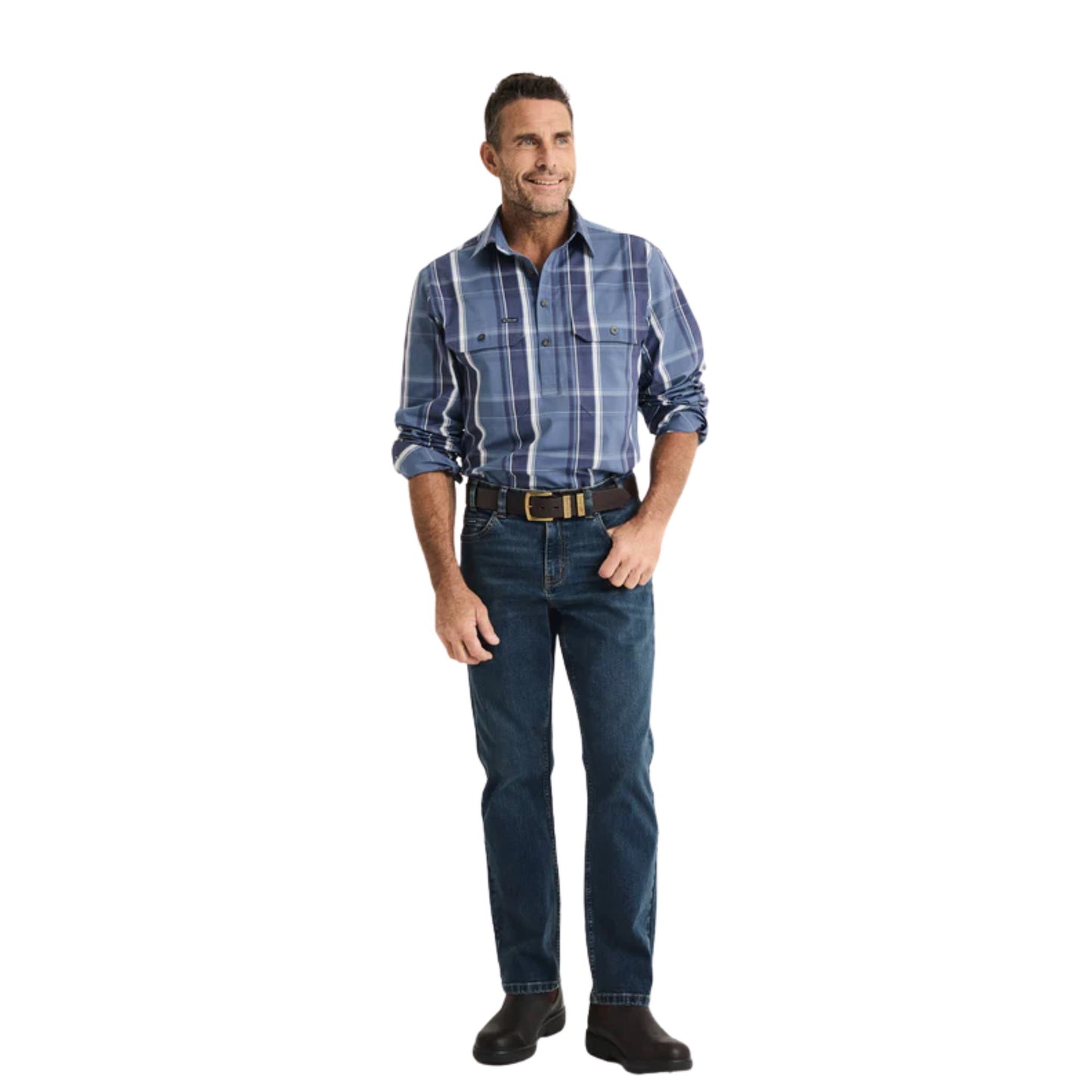RB Sellars Mens Burton Half Button Long Sleeve Limited Edition Workshirt