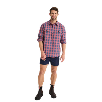 RB Sellars Mens Territory Half Button Long Sleeve Limited Edition Shirt