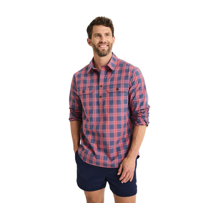 RB Sellars Mens Territory Half Button Long Sleeve Limited Edition Shirt