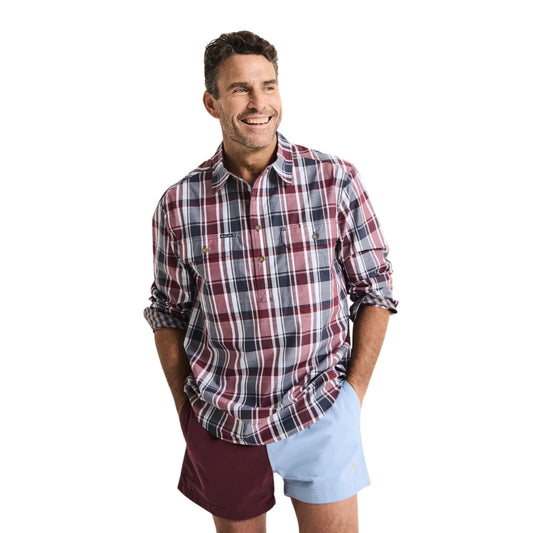 RB Sellars Mens Territory Half Button Long Sleeve Shirt