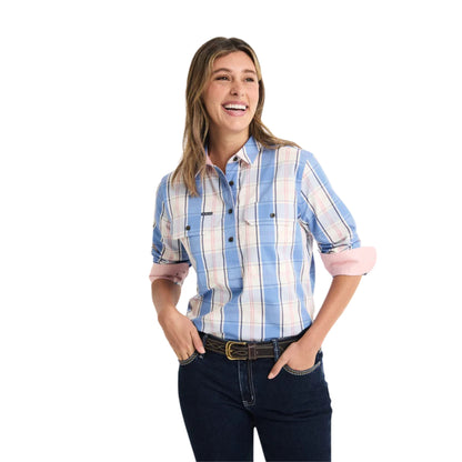 RB Sellars Womens Sandy Half Button Long Sleeve Limited Edition Workshirt