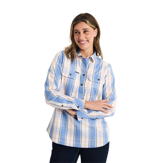 RB Sellars Womens Sandy Half Button Long Sleeve Limited Edition Workshirt