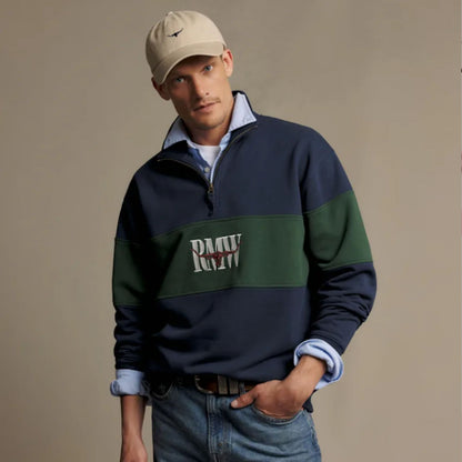 RMW Mens Heritage Panel Qrt Zip