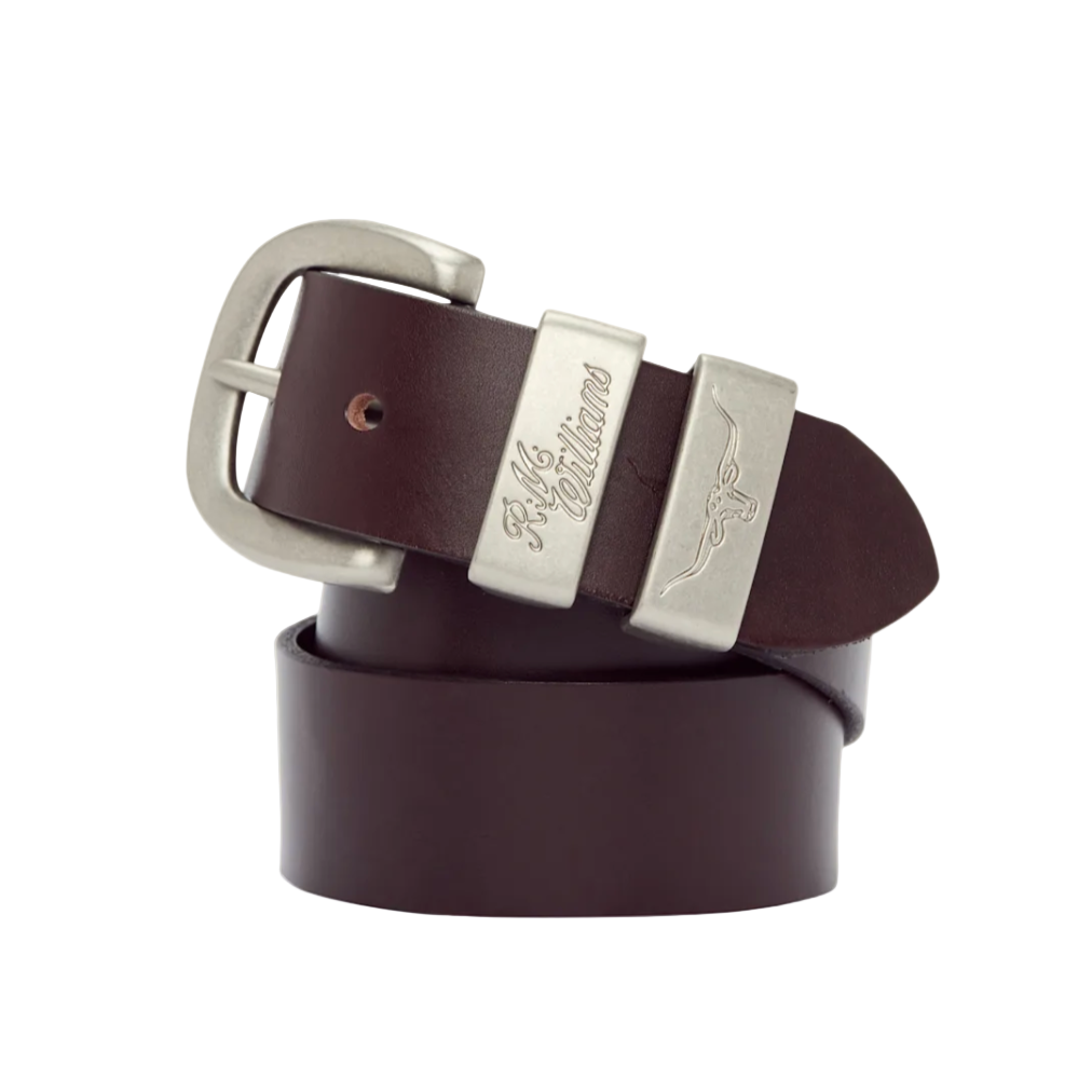 RMW 3 Piece Solid Hide Belt with 1 1/2 inch Brushed Nickel Buckle