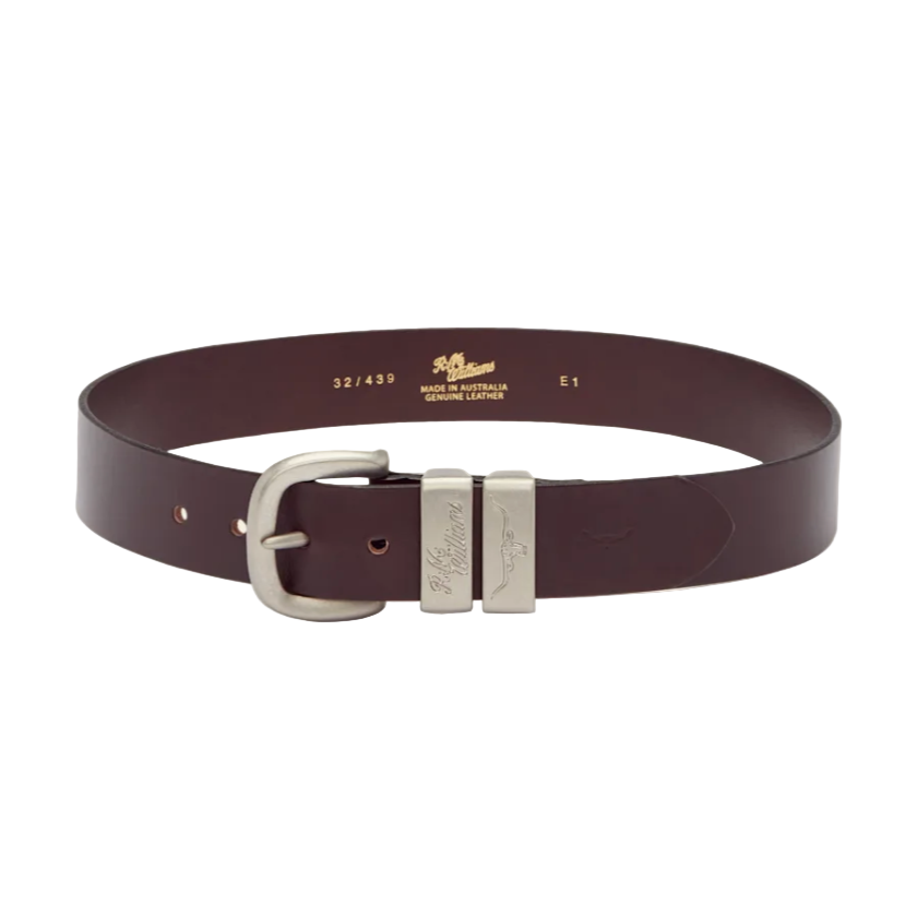 RMW 3 Piece Solid Hide Belt with 1 1/2 inch Brushed Nickel Buckle