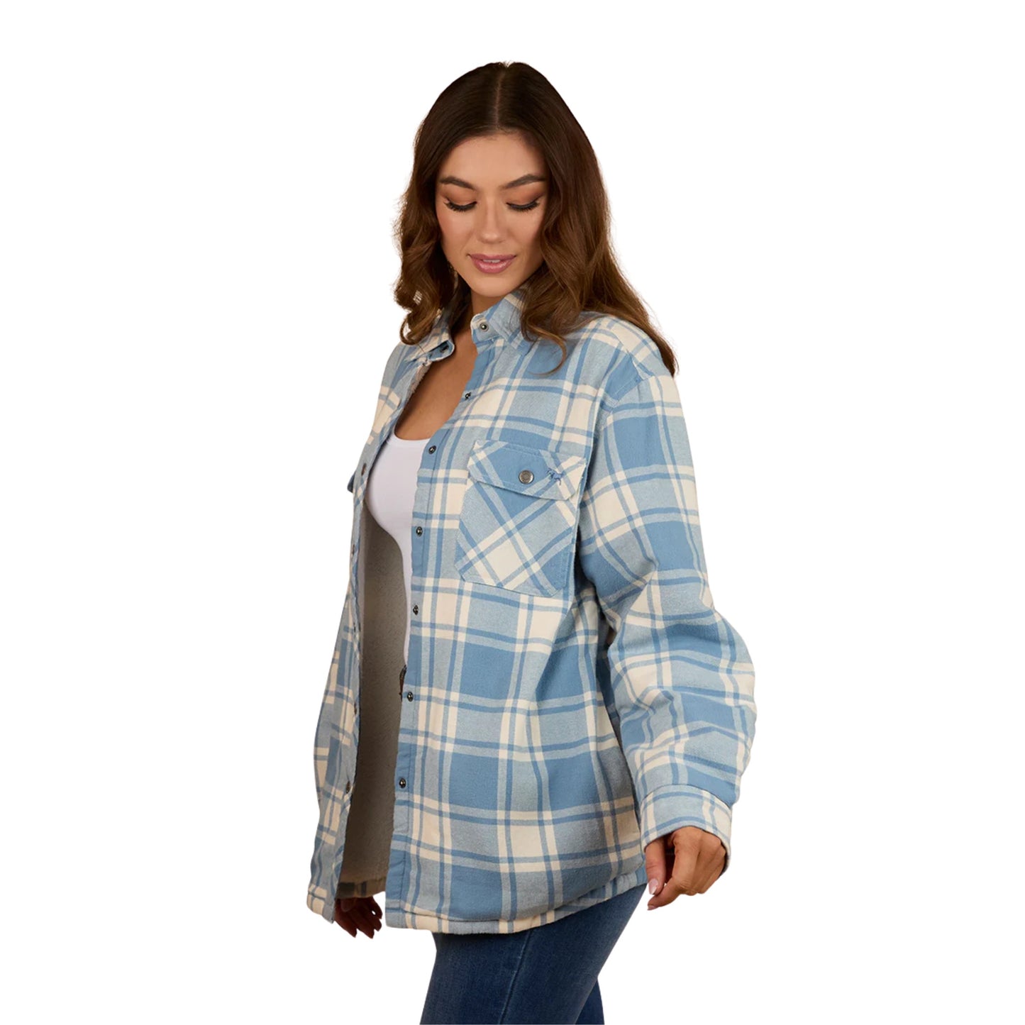 Ringers Western Womens Sadie Sherpa Flannel Jacket