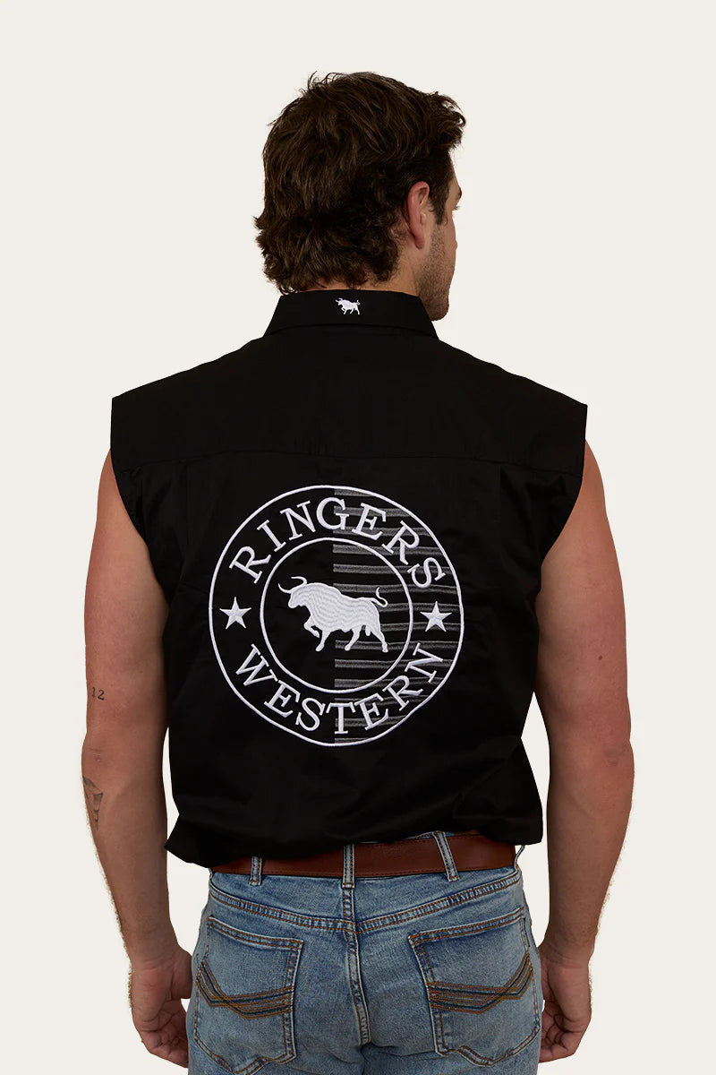 Ringers Western Mens Hawkeye Flag Sleeveless Work Shirt - EQ Saddlery