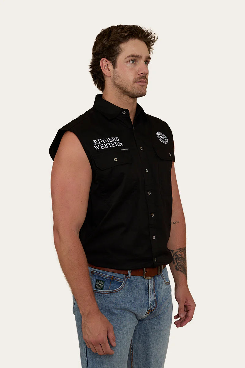 Ringers Western Mens Hawkeye Flag Sleeveless Work Shirt - EQ Saddlery