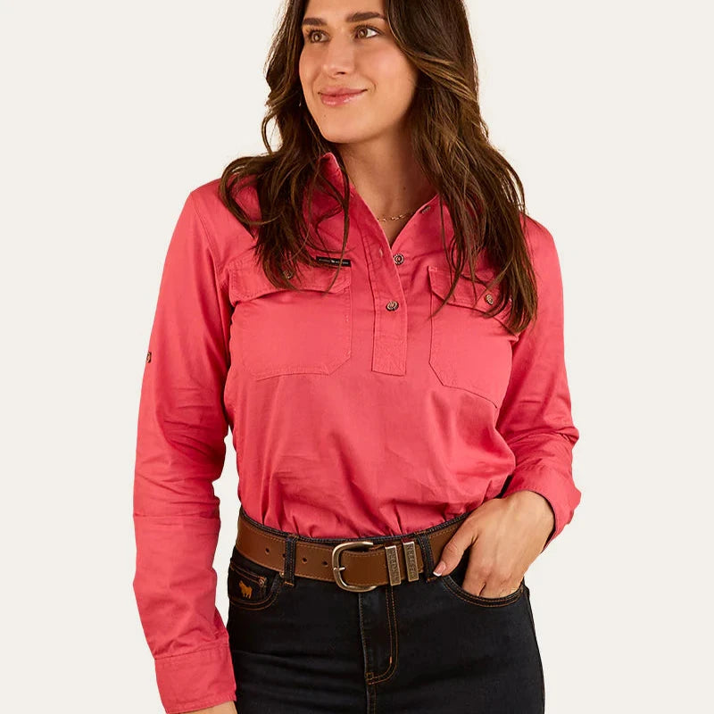 Ringers Western Womens Pentecost River Half Button Work Shirt