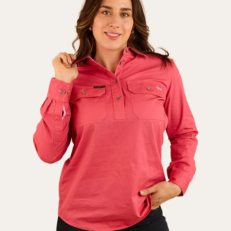 Ringers Western Womens Pentecost River Half Button Work Shirt