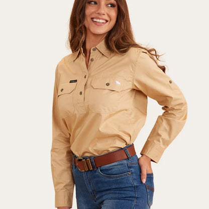 Ringers Western Womens Pentecost River Half Button Work Shirt
