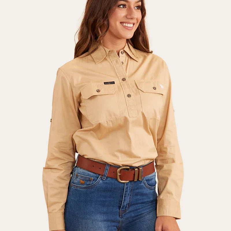 Ringers Western Womens Pentecost River Half Button Work Shirt