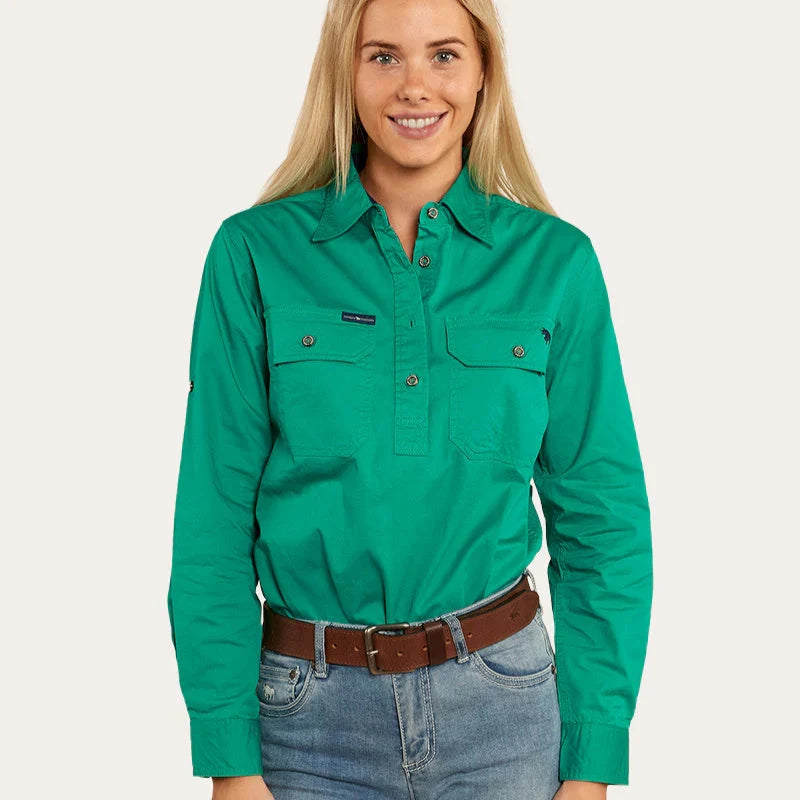 Ringers Western Womens Pentecost River Half Button Work Shirt