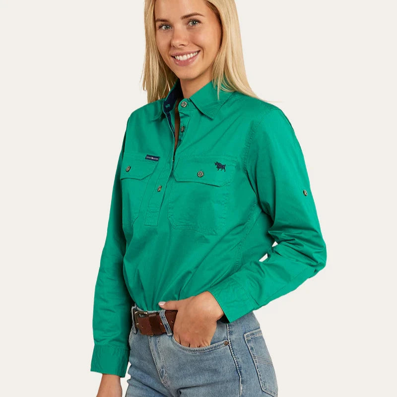 Ringers Western Womens Pentecost River Half Button Work Shirt