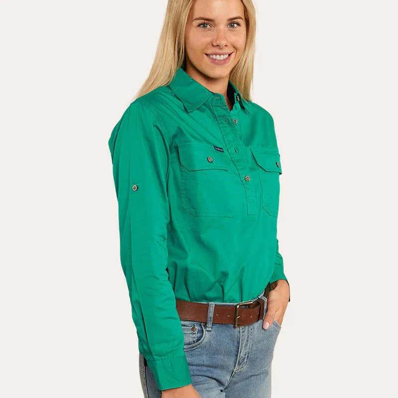 Ringers Western Womens Pentecost River Half Button Work Shirt