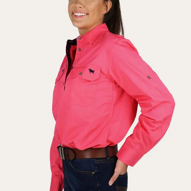 Ringers Western Womens Pentecost River Half Button Work Shirt