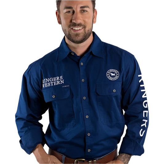Ringers Western Mens Hawkeye Full Button Work Shirt - EQ Saddlery