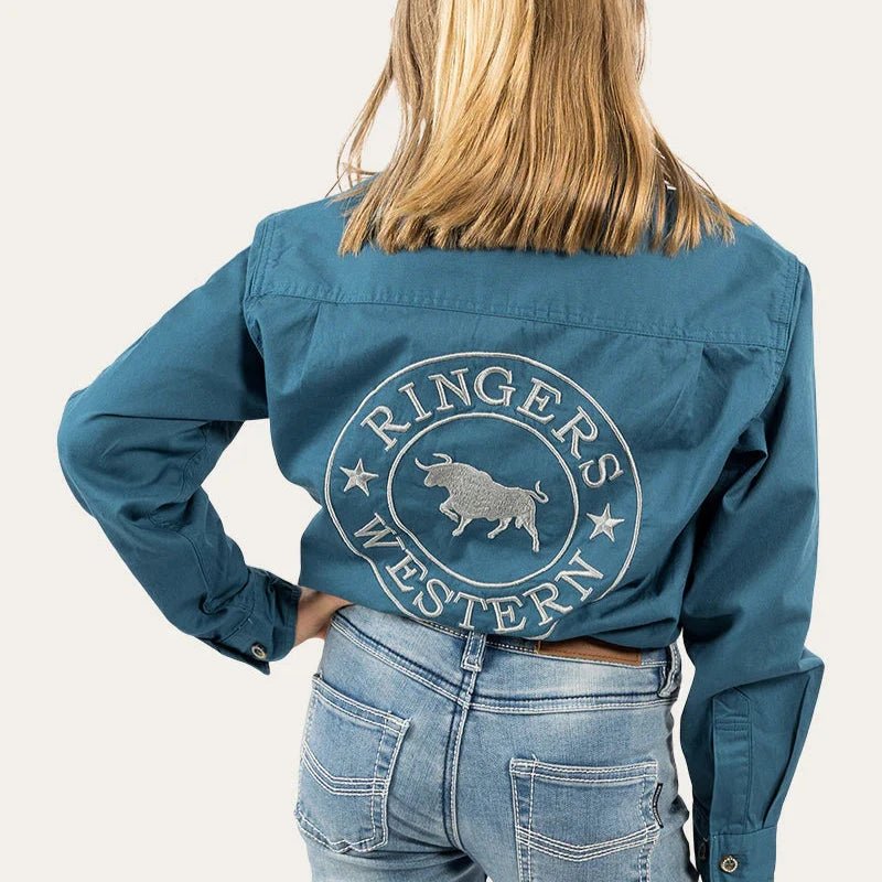 Ringers Western Kids Jackaroo Full Button Work Shirt