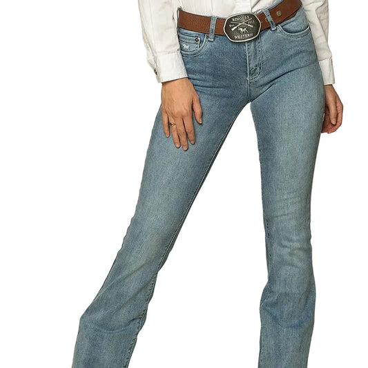 Ringers Western Womens Katherine Cowgirl Mid Rise Bootleg Jeans - EQ Saddlery