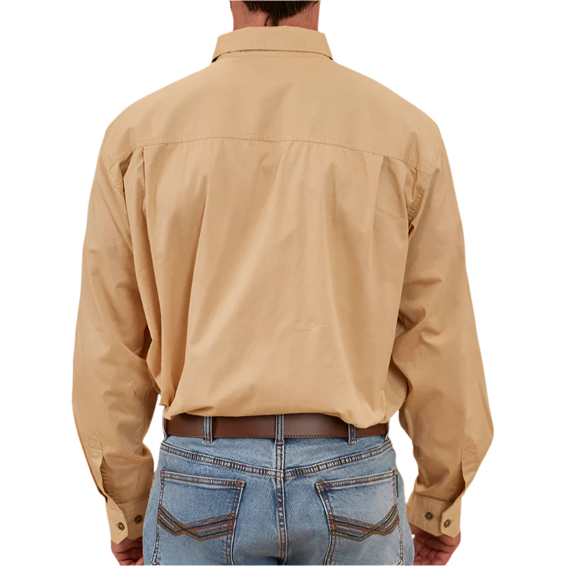 Ringers Western Mens King River Half Button Work Shirt - EQ Saddlery