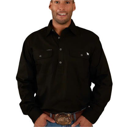 Ringers Western Mens King River Half Button Work Shirt - EQ Saddlery