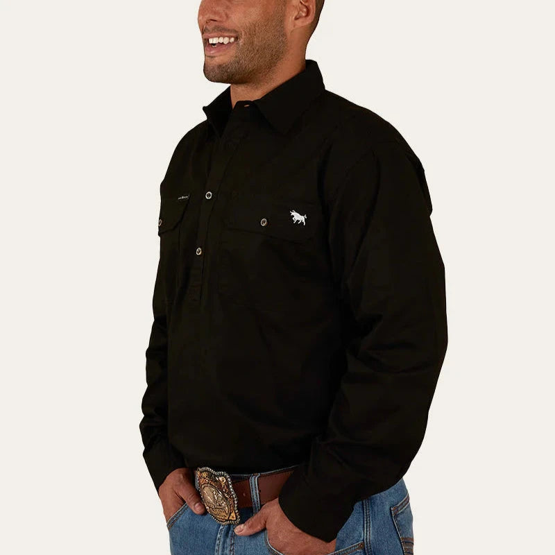Ringers Western Mens King River Half Button Work Shirt - EQ Saddlery
