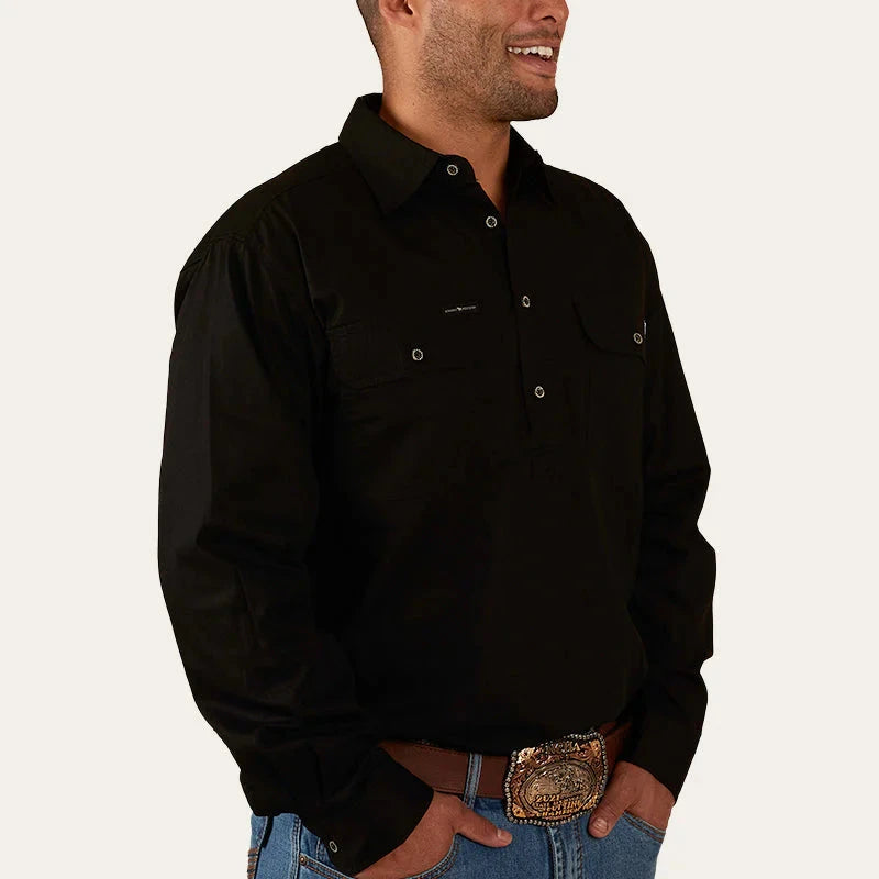 Ringers Western Mens King River Half Button Work Shirt - EQ Saddlery