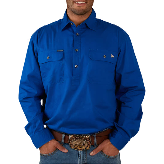 Ringers Western Mens King River Half Button Work Shirt - EQ Saddlery