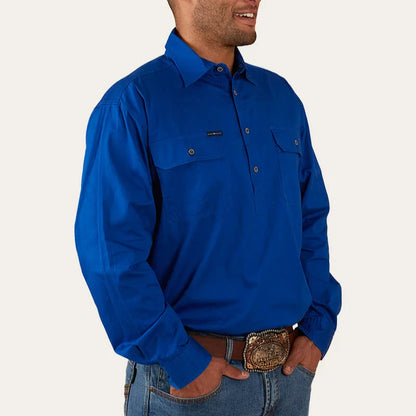 Ringers Western Mens King River Half Button Work Shirt - EQ Saddlery