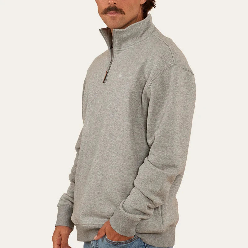 Ringers Western Mens Strand Quater Zip Crew Sweater - EQ Saddlery
