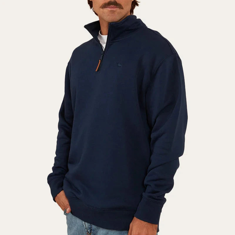 Ringers Western Mens Strand Quater Zip Crew Sweater - EQ Saddlery