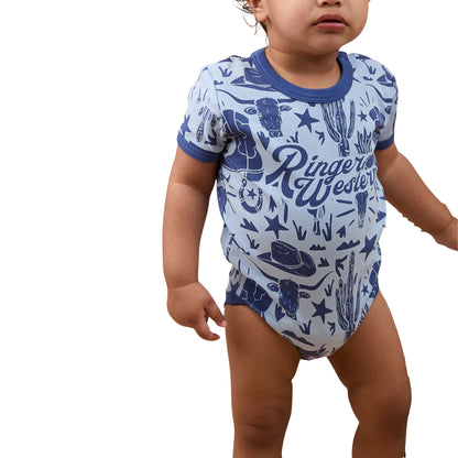 Ringers Western Babies Boot Scootin Short Sleeve Romper