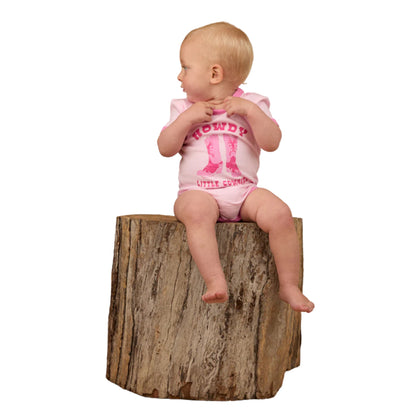 Ringers Western Babies Howdy Cowgirl Short Sleeve Romper