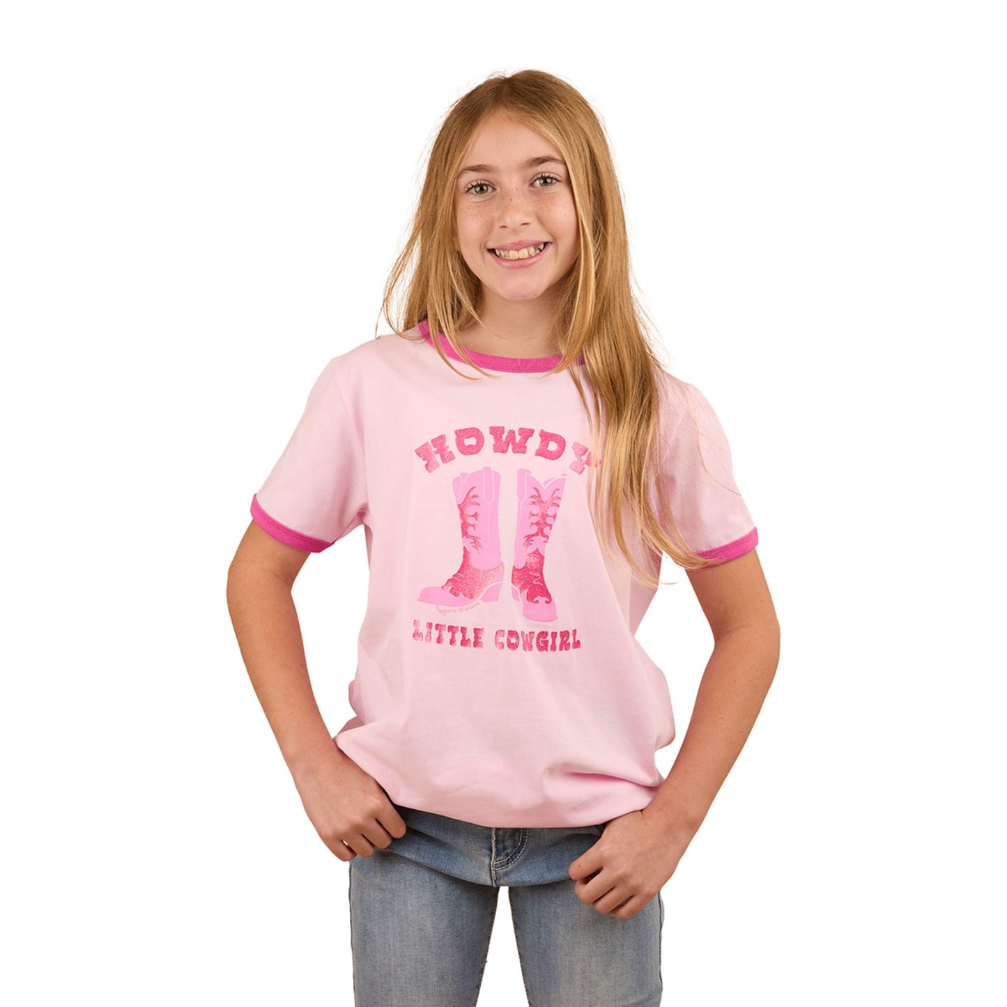 Ringers Western Kids Howdy Cowgirl Ringer T-Shirt