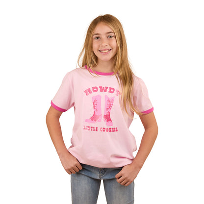 Ringers Western Kids Howdy Cowgirl Ringer T-Shirt