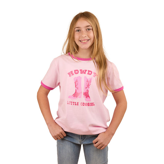 Ringers Western Kids Howdy Cowgirl Ringer T-Shirt