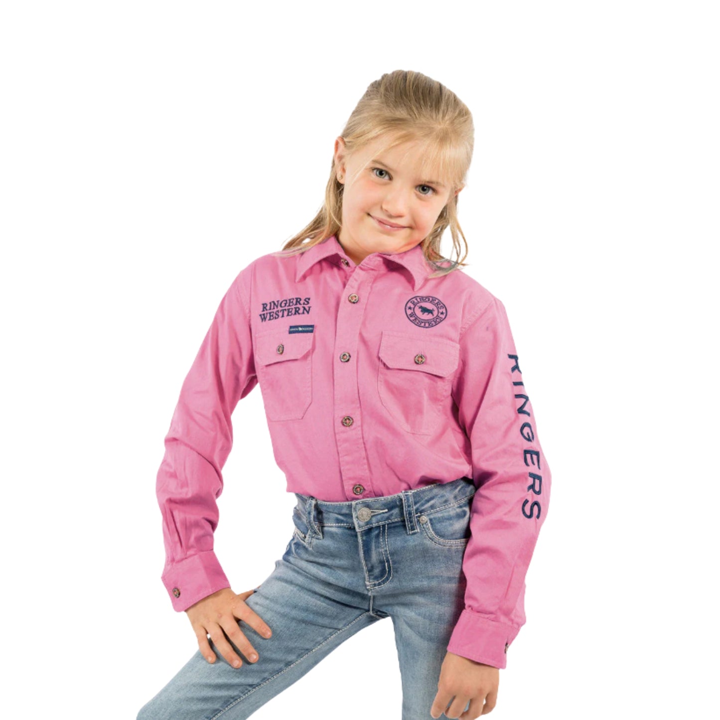 Ringers Western Kids Jackaroo Full Button Work Shirt